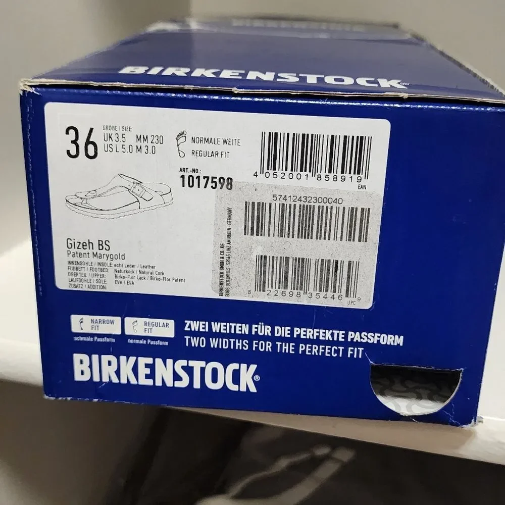 Birkenstock Gizeh Sandal Patent Marygold - Picture 8 of 8